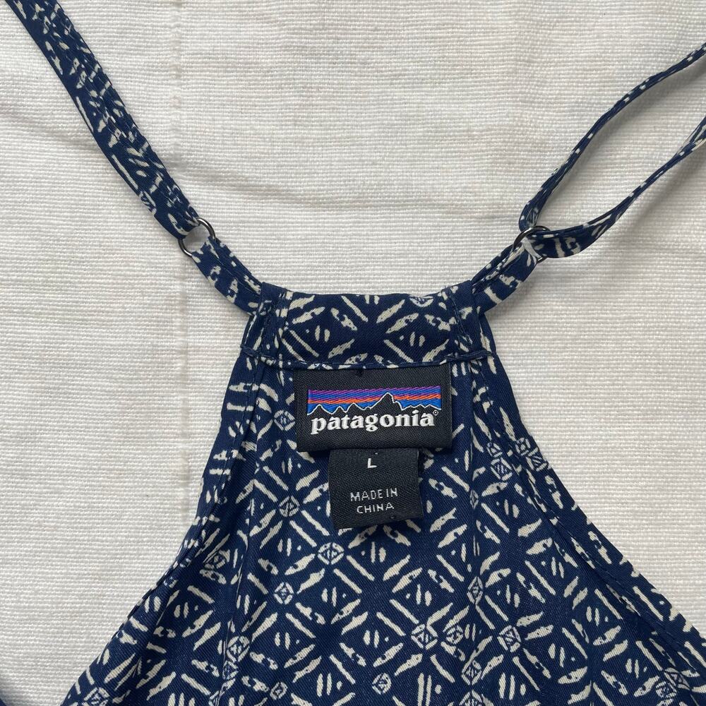 Patagonia Lost Wildflower Midi Dress Sz Large Sunburst Crux Racerback Pockets - Picture 5 of 5